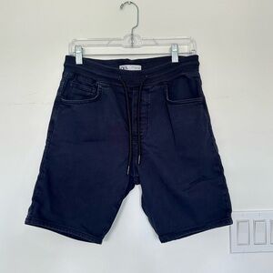 ZARA Men’s Soft Navy Drawstring Shorts